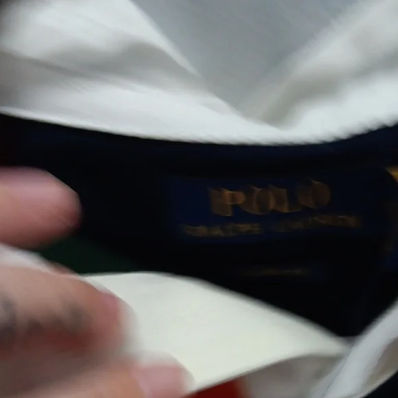 Polo by Ralph Lauren Orange and Blue Striped Shirt - Picture 4 of 7